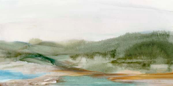 Misty Landscape with Soft Hills