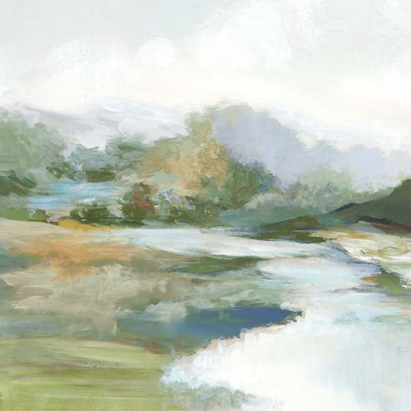 Gentle Hills and Flowing Stream