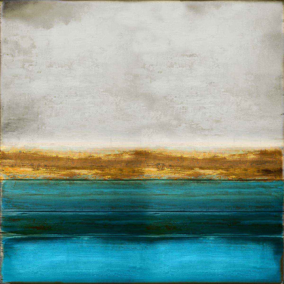 Gold on Turquoise