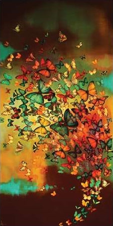 Butterfly on Burnt Amber