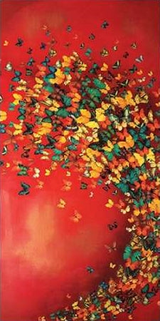 Butterfly on Crimson