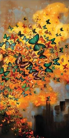 Butterfly on Ochres and Greys