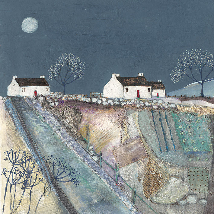 A Quilted Meadow by Moonlight