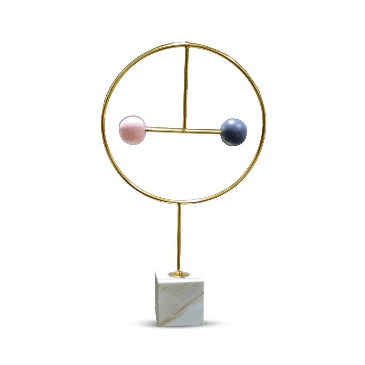 Balls in Golden Circle Showpiece - Large