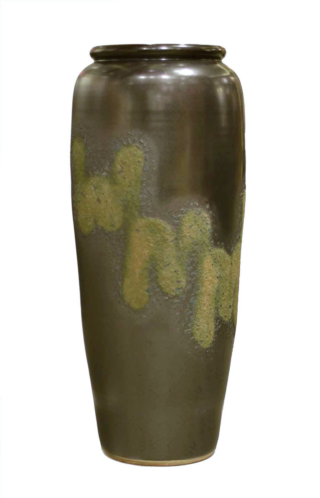 Blackish Grey Rough Patterned Floor Vase