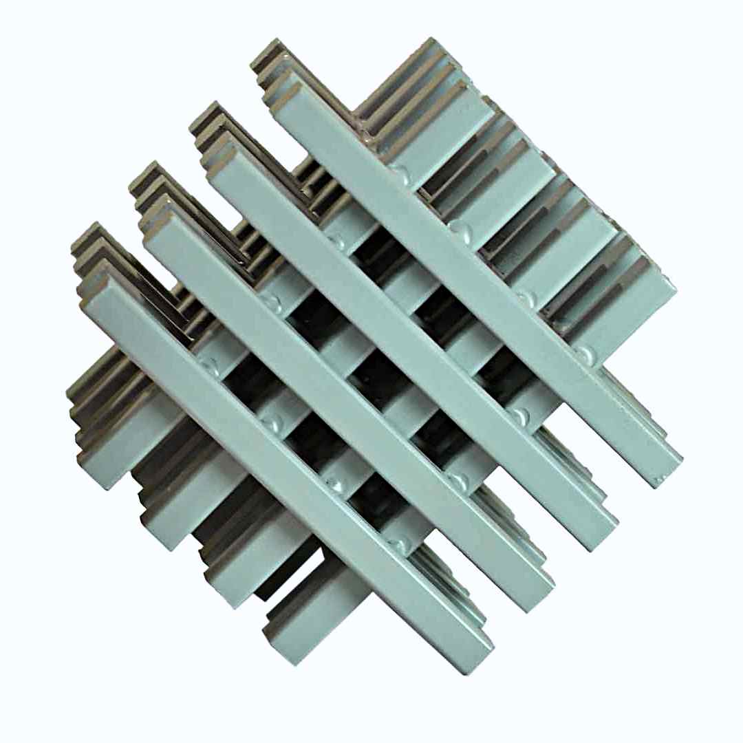Blue Metal Chex Décor Piece