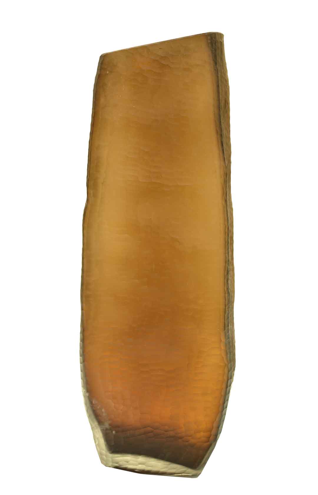 Brown Frosted Glass  Vase