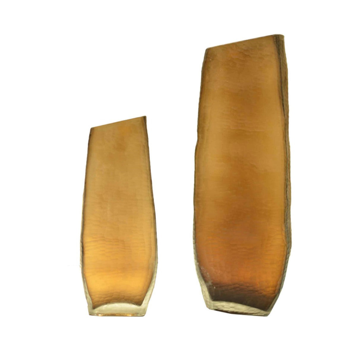 Brown Frosted Glass  Vase