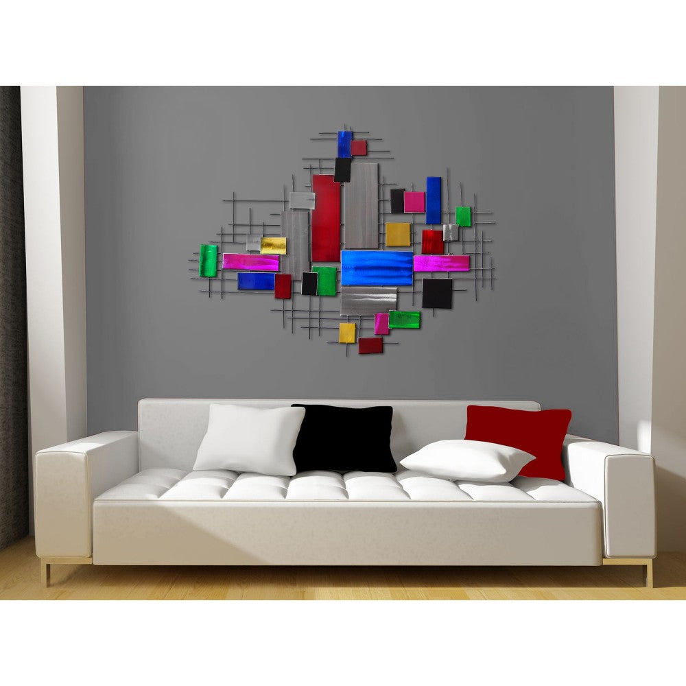 Colourful Patch work Metal Art