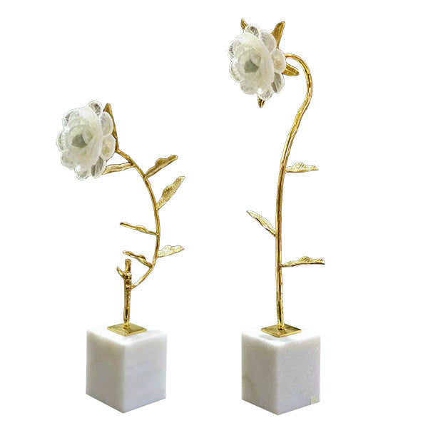 Crystal Rose Showpiece Set