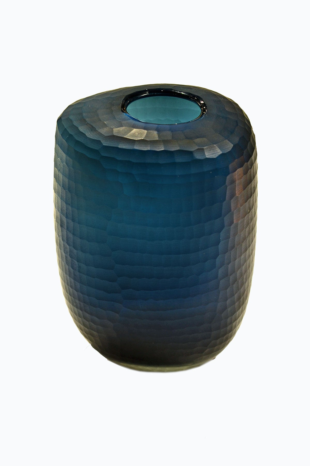 Deep Ocean Blue Glass Vase