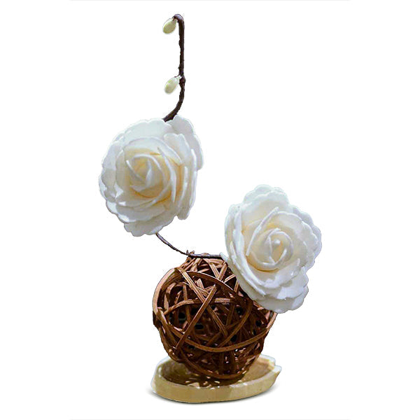 Floral Décor Piece - White