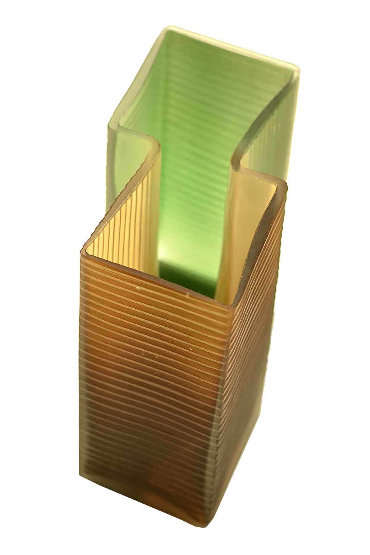 Frosted Glass Dual Tone Vase