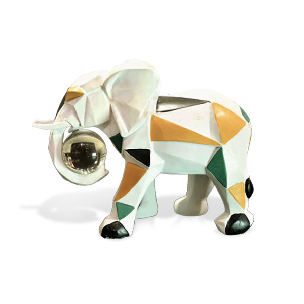 Geometric Multicolor Elephant Showpiece