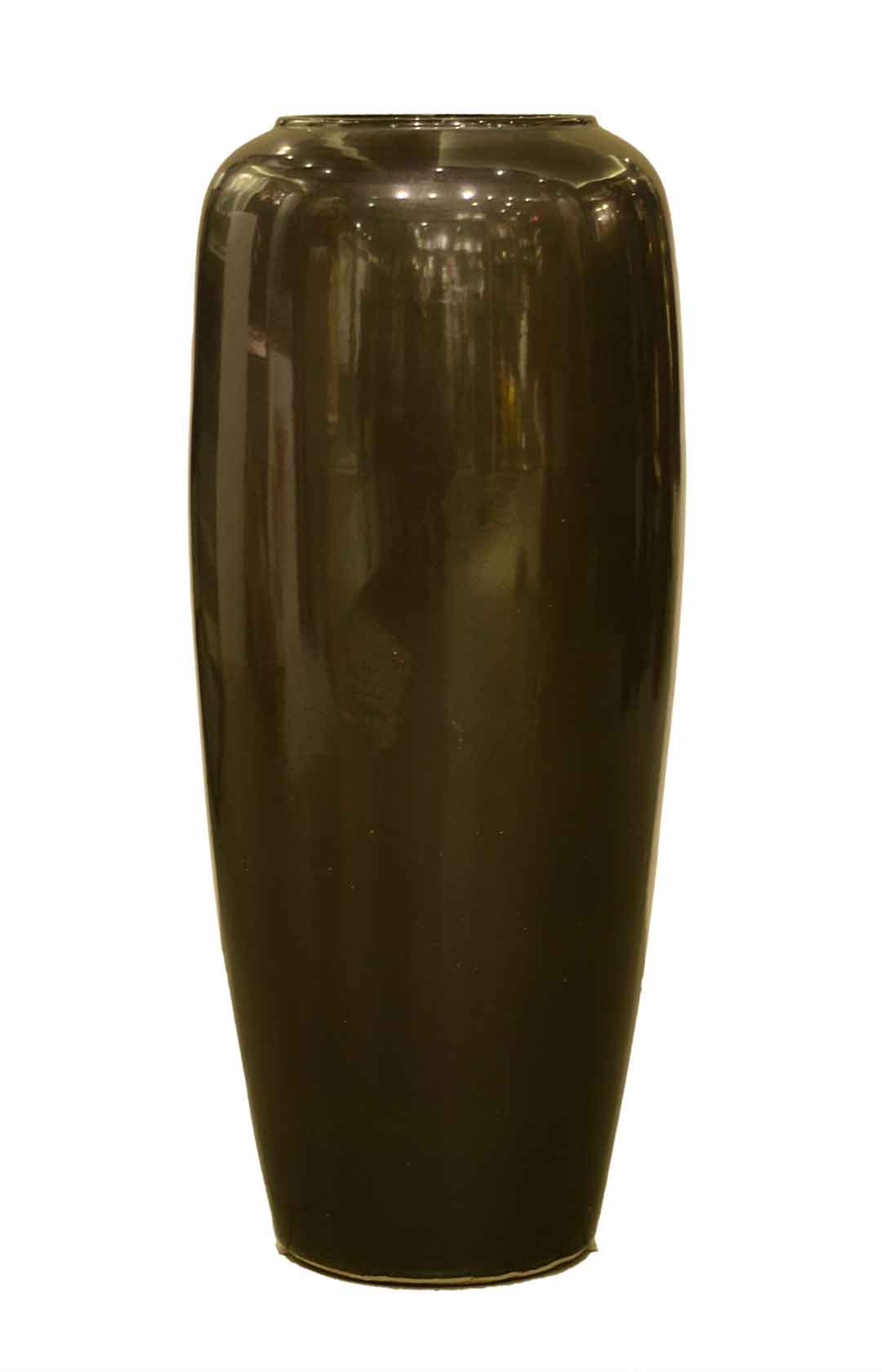 Glossy Black Floor Vase