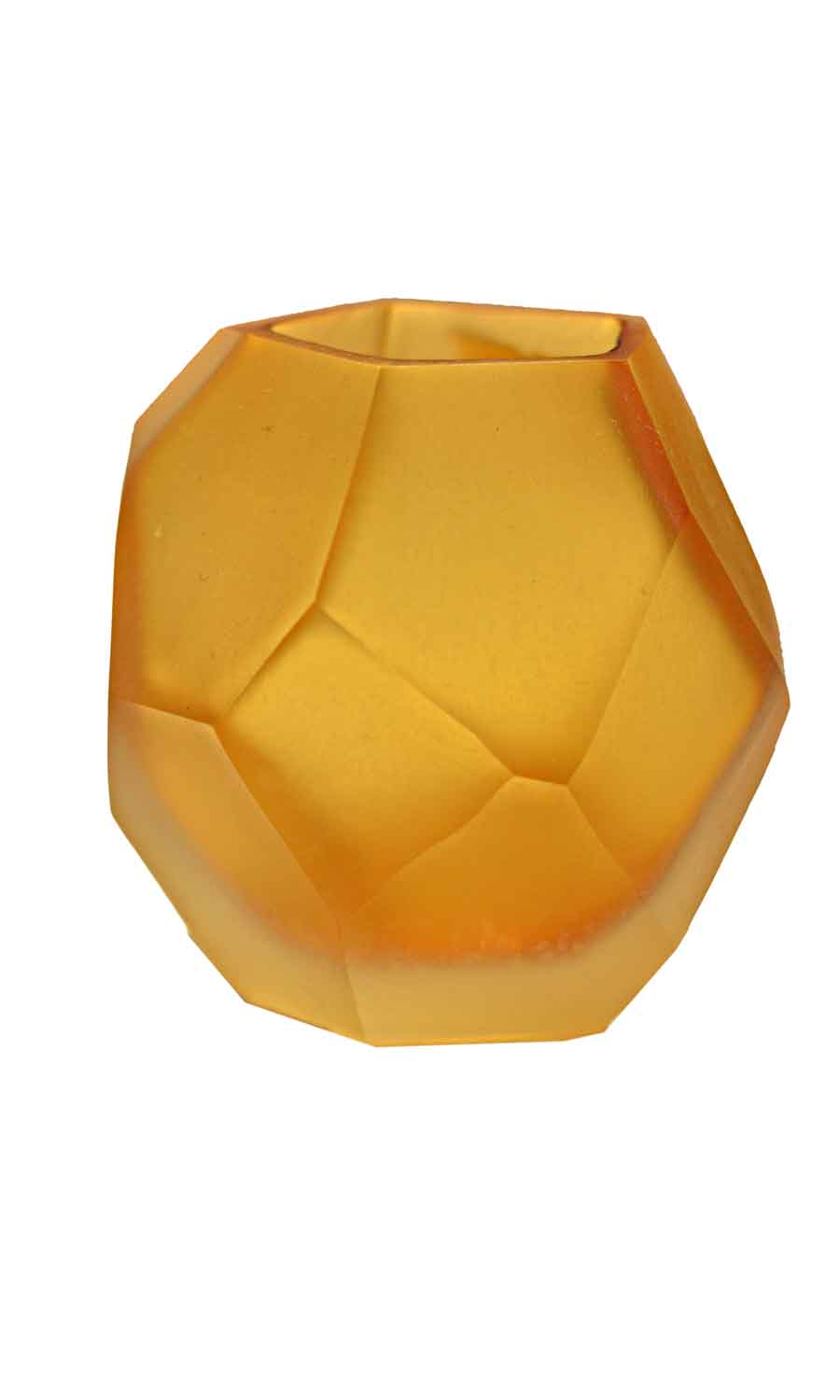 Golden Frosted Glass Vase