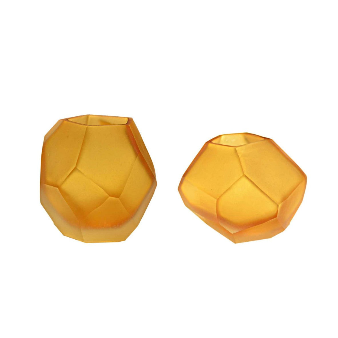 Golden Frosted Glass Vase