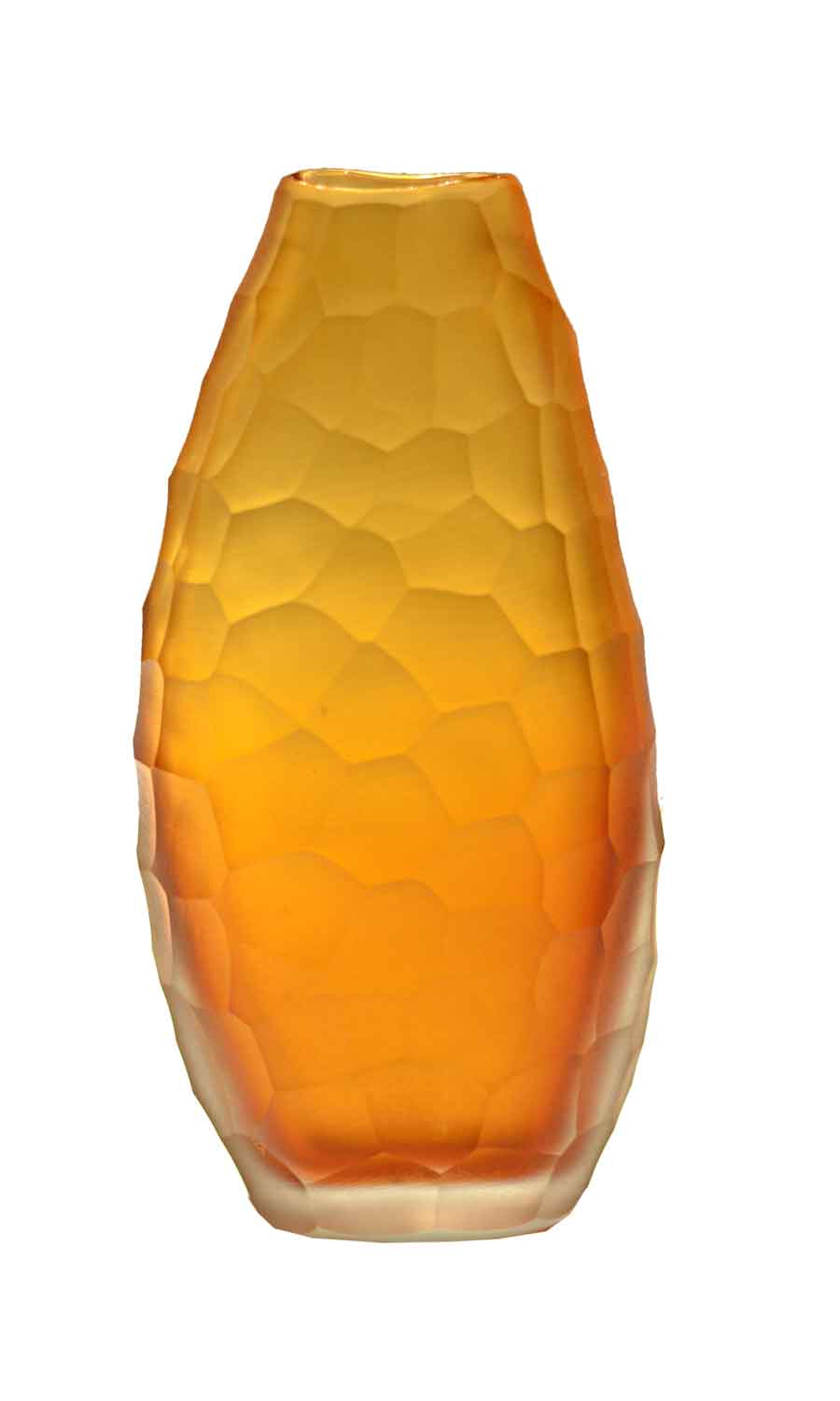 Golden Frosted Glass Vase