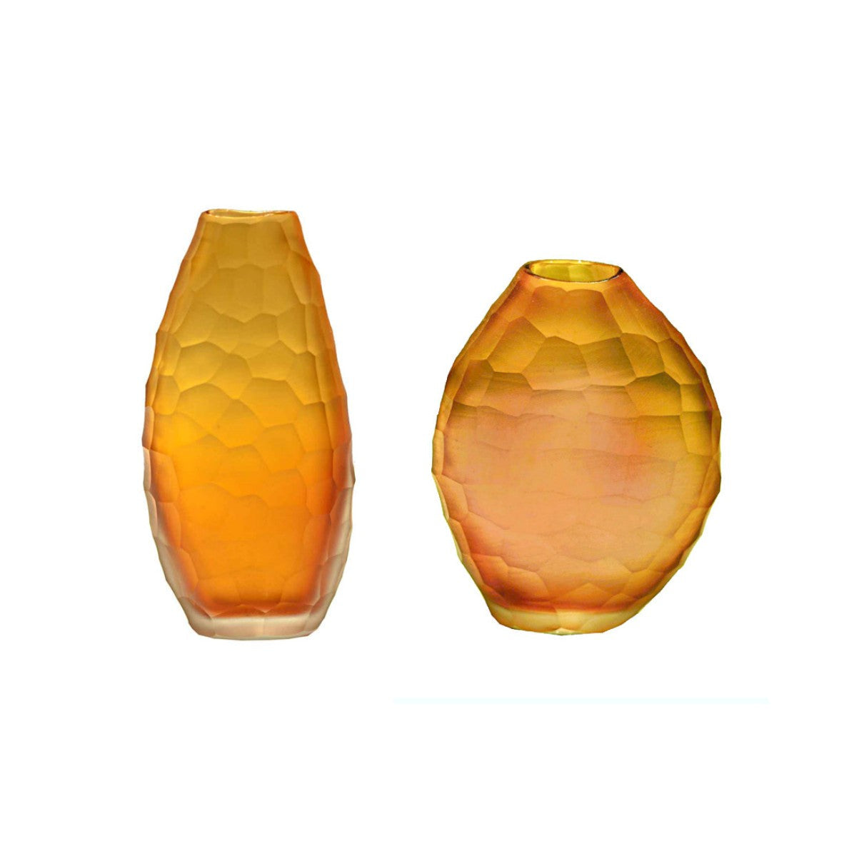 Golden Frosted Glass Vase
