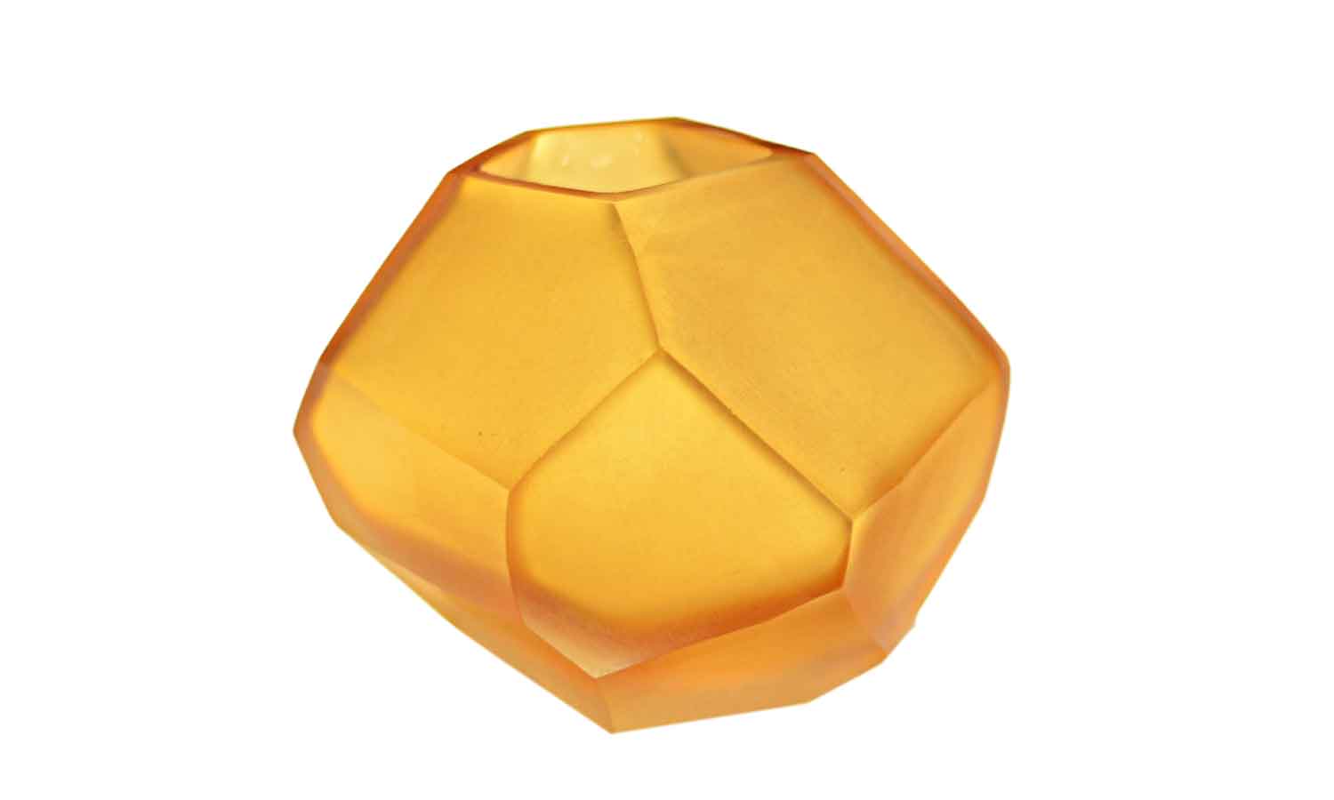 Golden Frosted Glass Vase