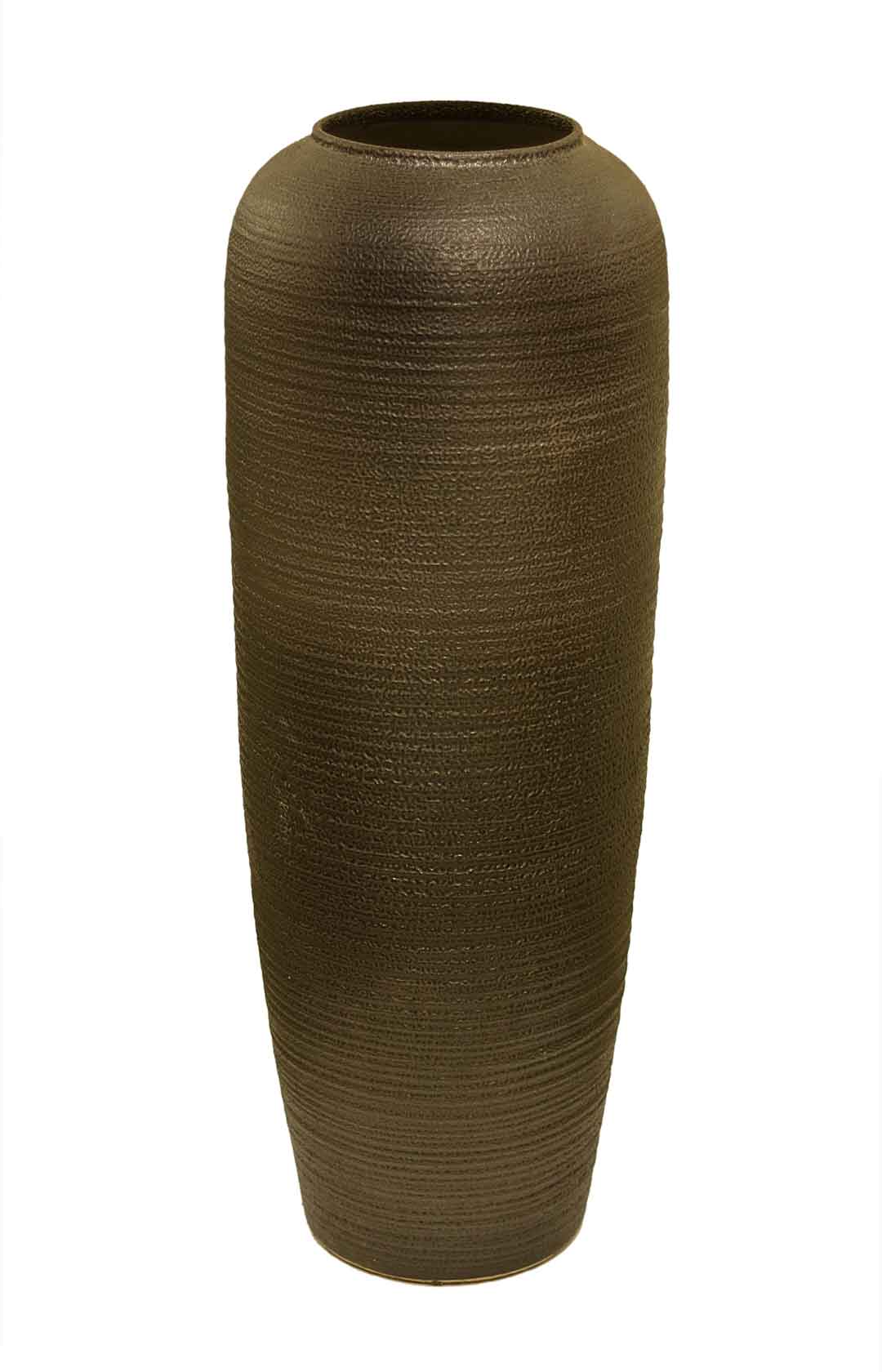 Grey Lining Texture Floor Vase