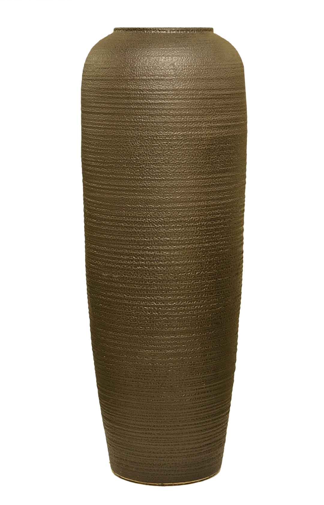 Grey Lining Texture Floor Vase