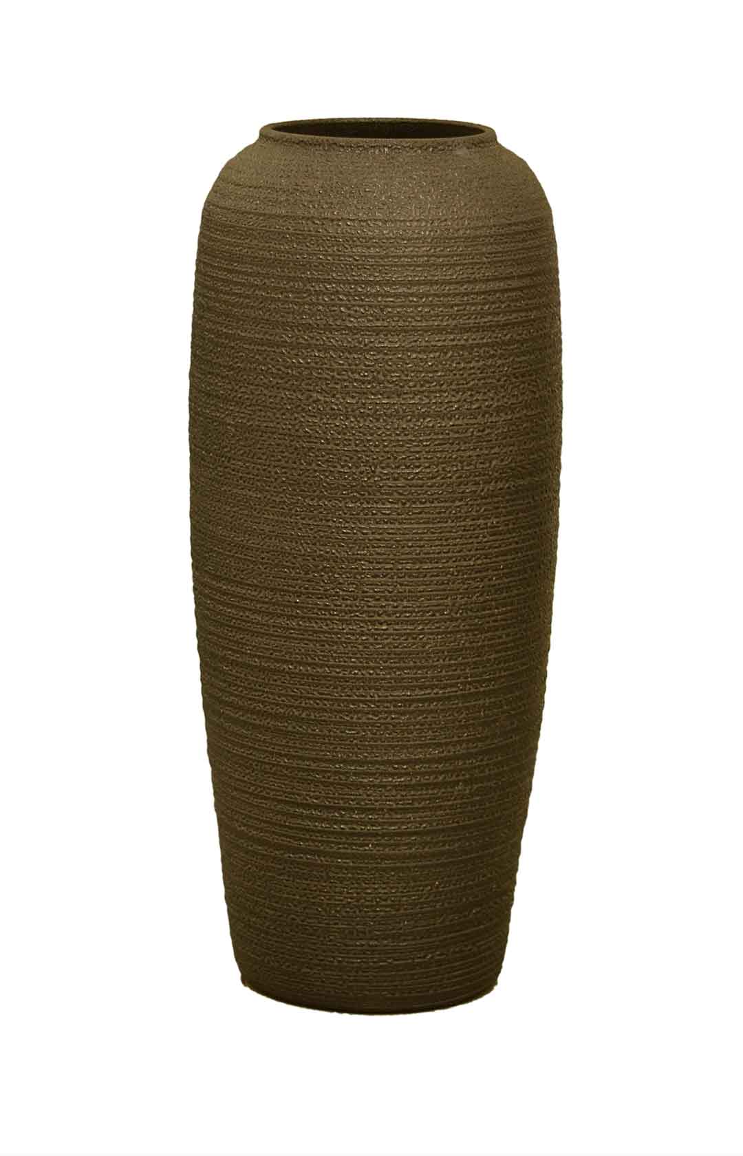 Grey Lining Texture Floor Vase