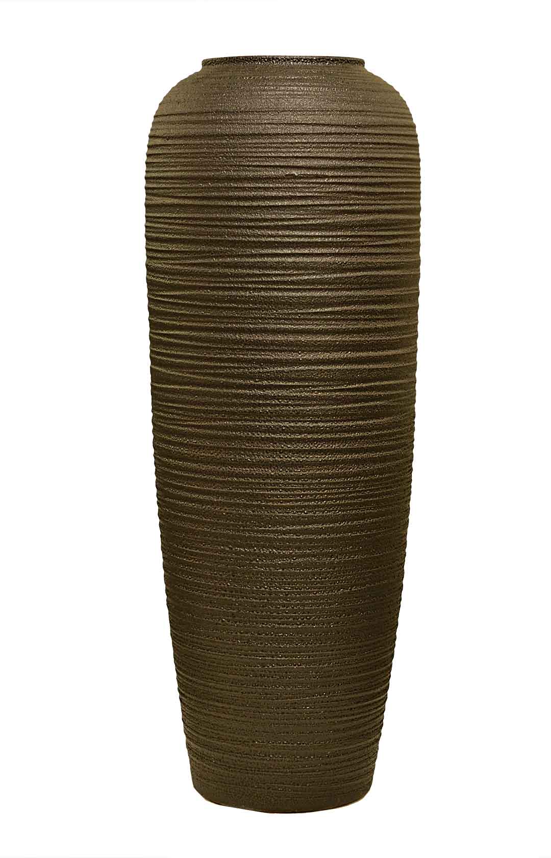 Grey Lining Texture Floor Vase