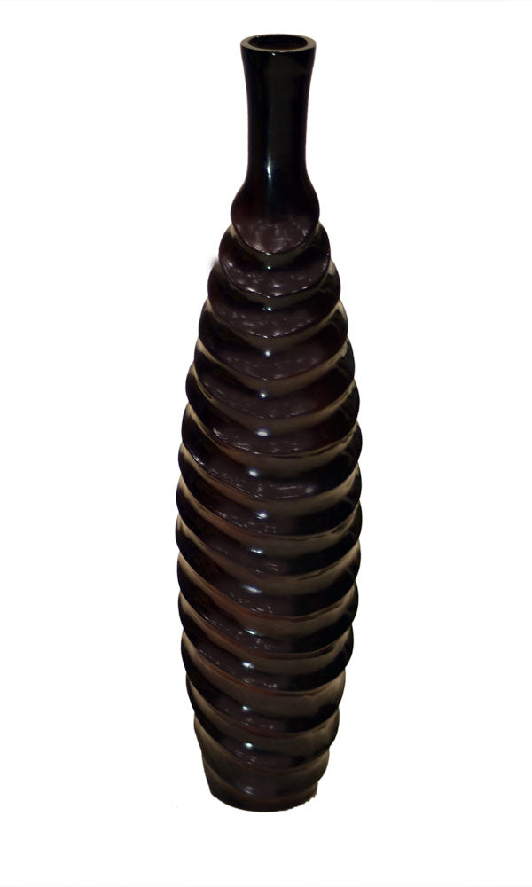Handcrafted Designer Vase - Dark Brown