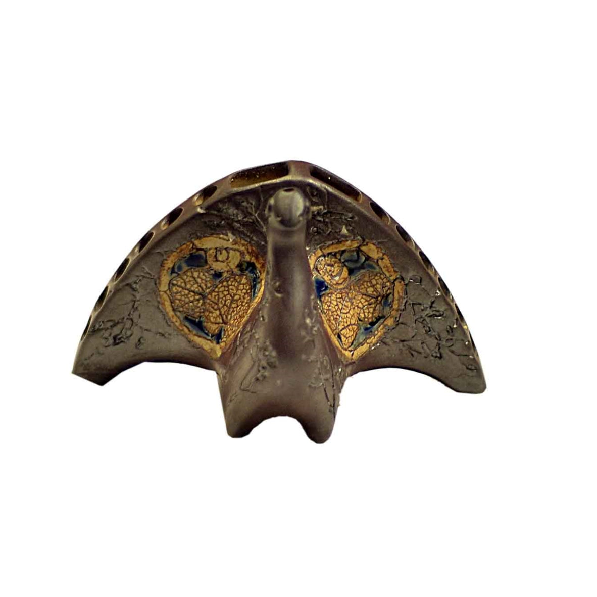 Handcrafted Tenmoku Peacock Showpiece