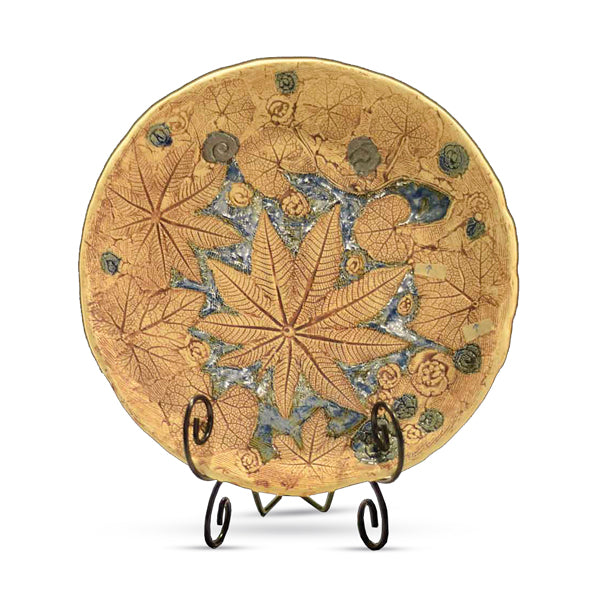 Handcrafted Tenmoku Plate