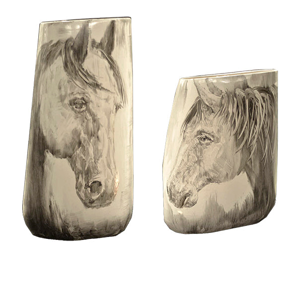 Handpainted Horse Vase