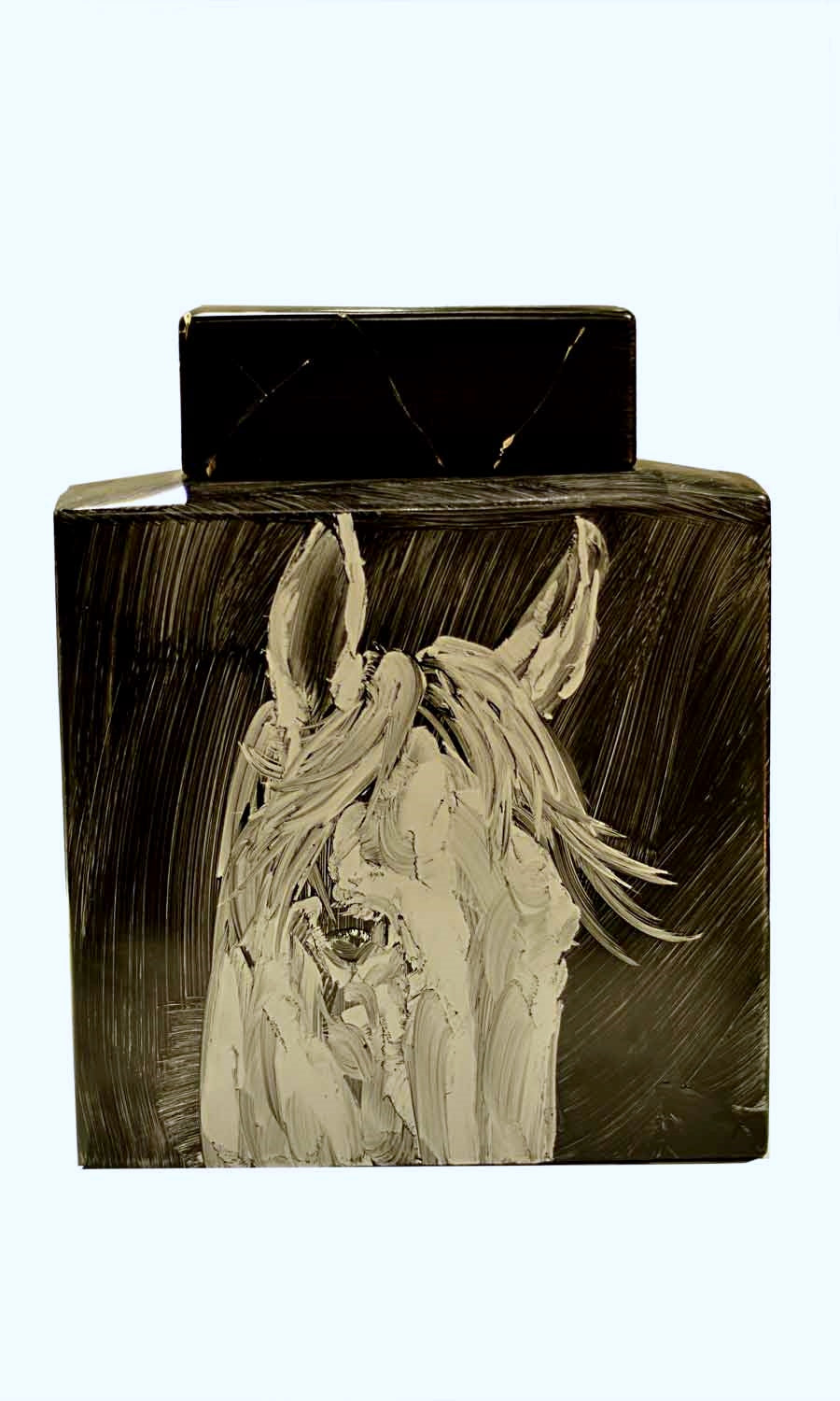 Handpainted Horse Vase