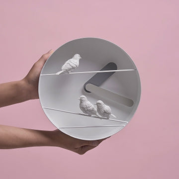 Haoshi Sparrow X Round Clock - Grey