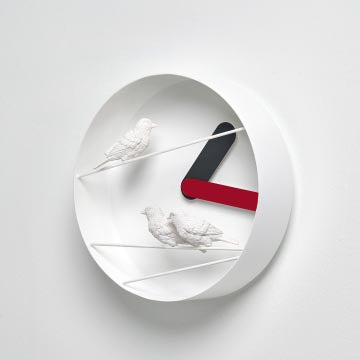 Haoshi Sparrow X Round Clock - Red
