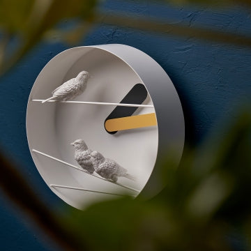 Haoshi Sparrow X Round Clock - Yellow