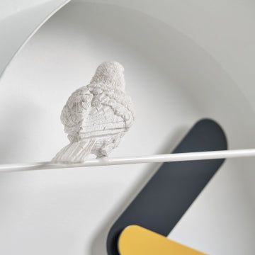 Haoshi Sparrow X Round Clock - Yellow