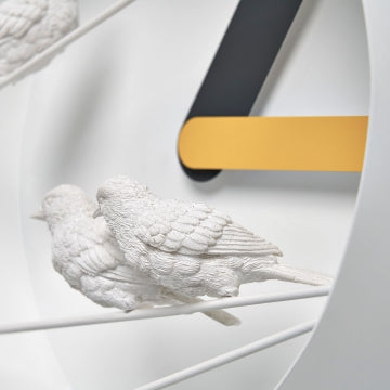 Haoshi Sparrow X Round Clock - Yellow