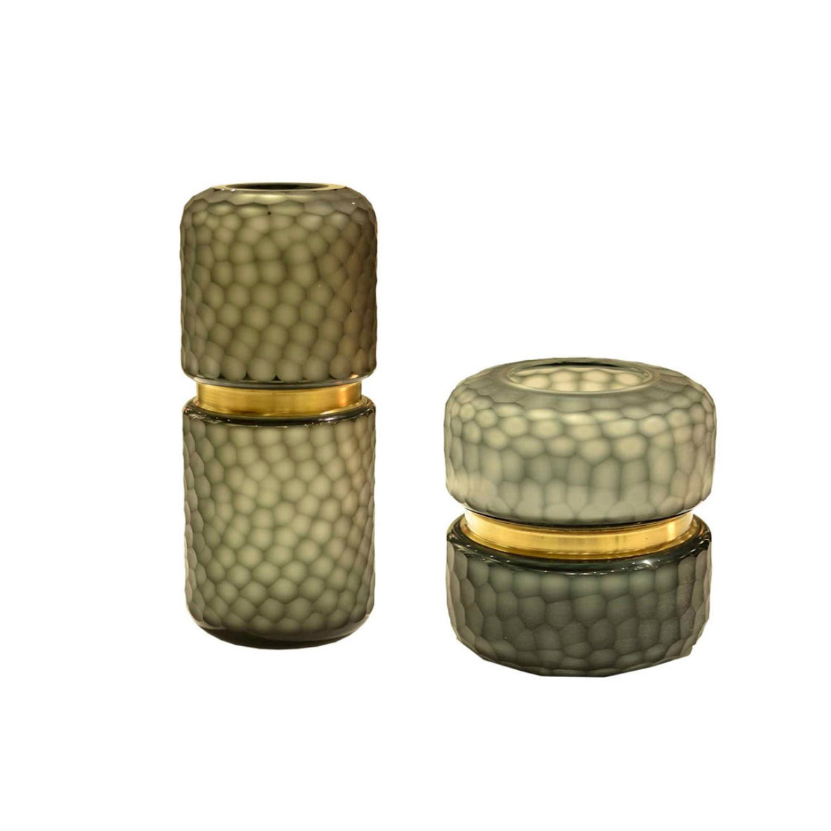Hexagone Pattern Modern Glass Vase