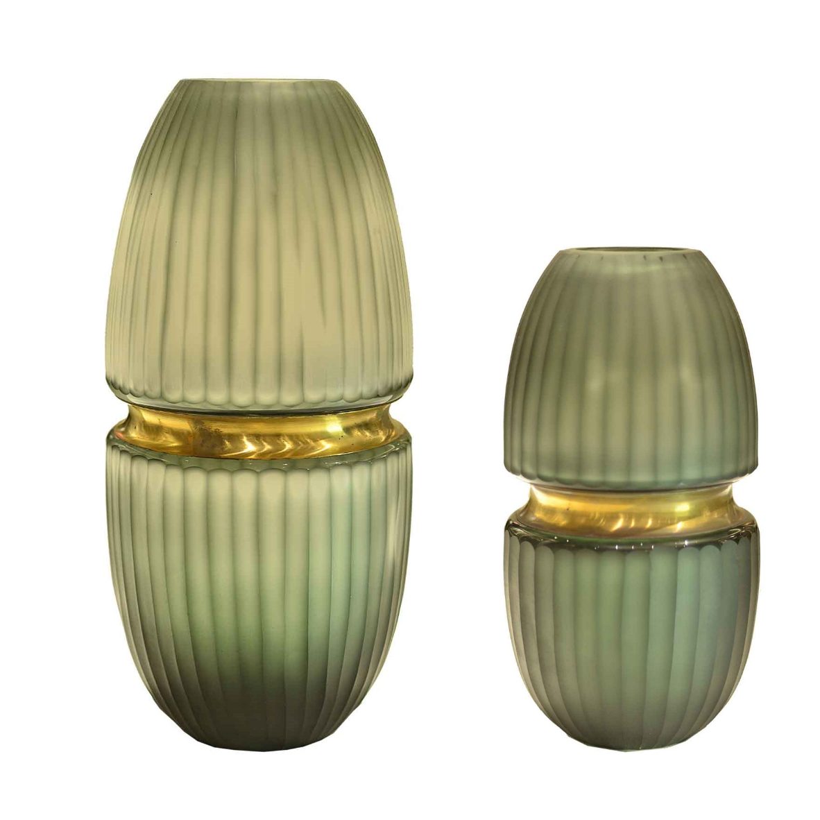 Linear Pattern Modern Glass Vase