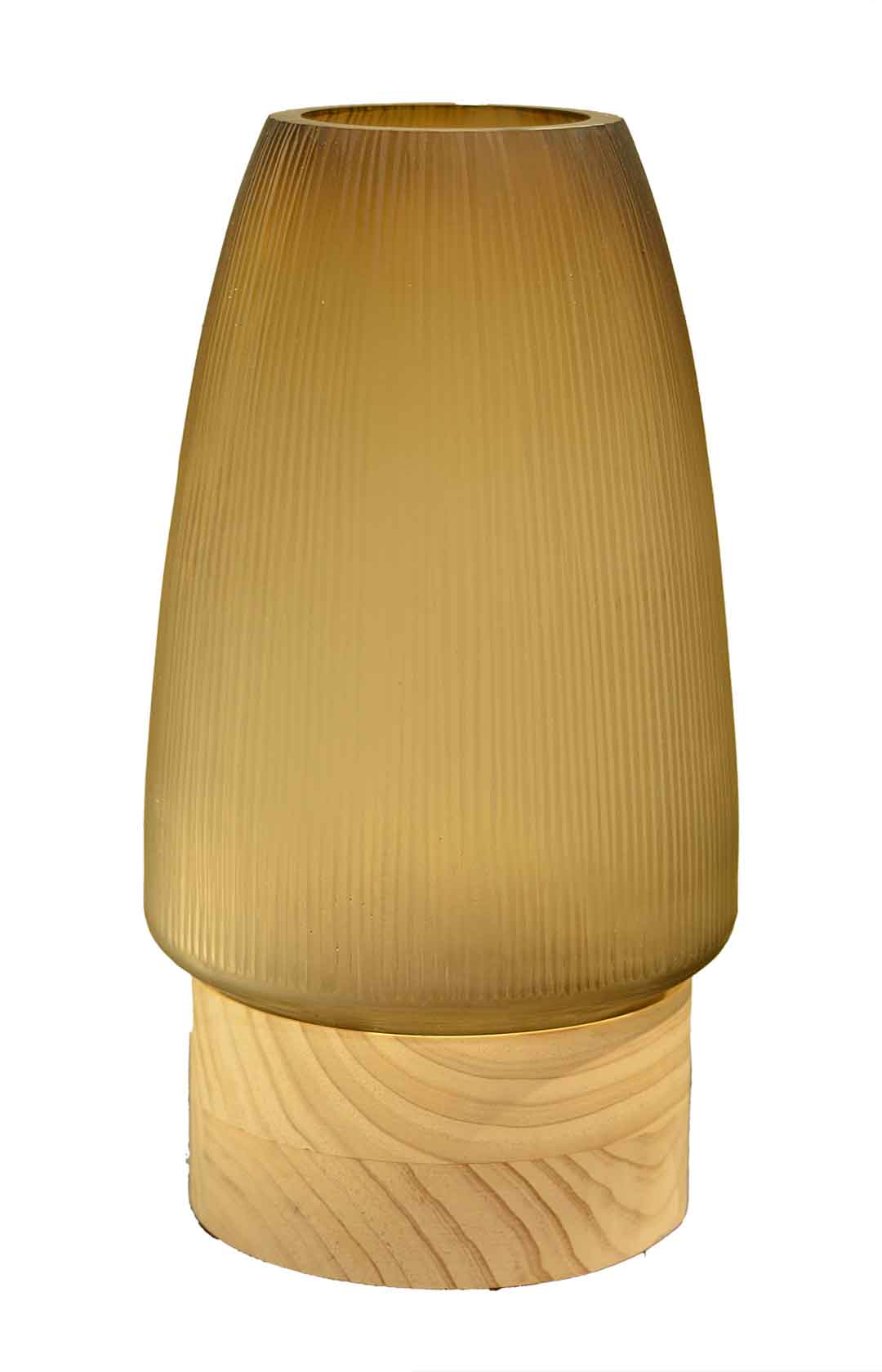 Lining Textured Glass Vase