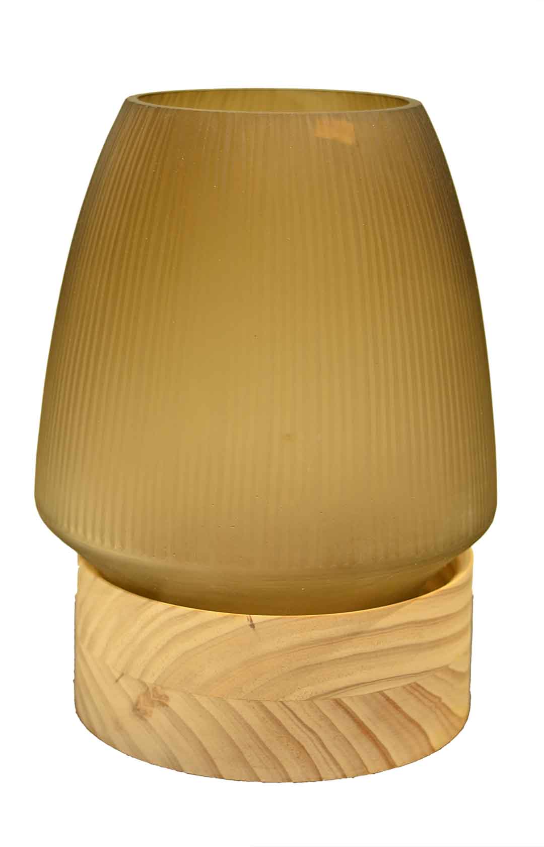 Lining Textured Glass Vase