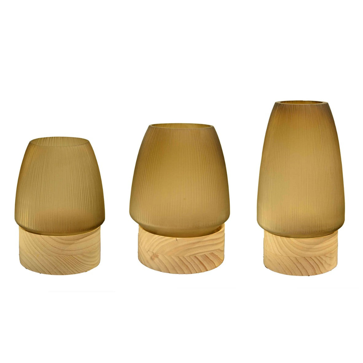 Lining Textured Glass Vase