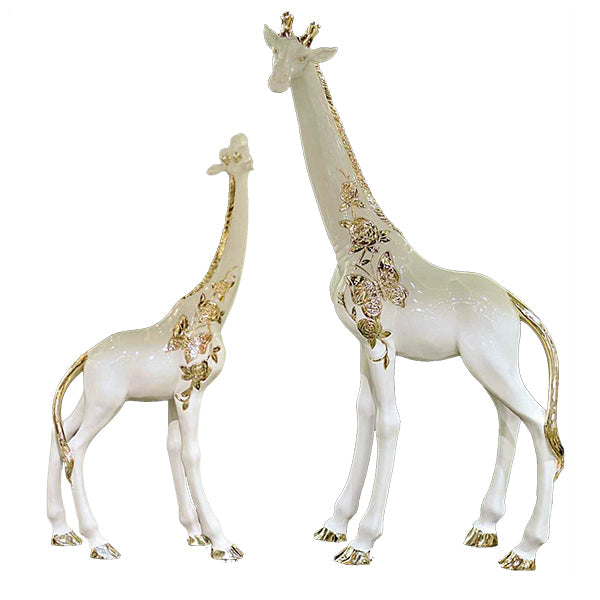 Mother & Baby Giraffe Showpiece Set