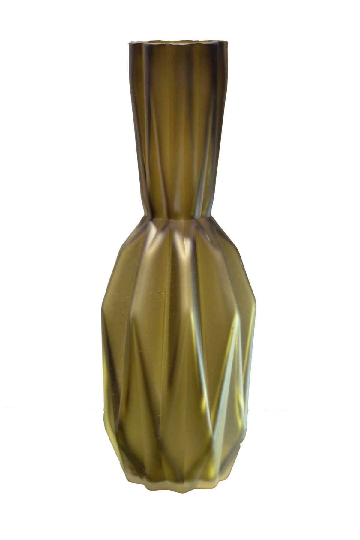 Olive Green Designer Glass Vase