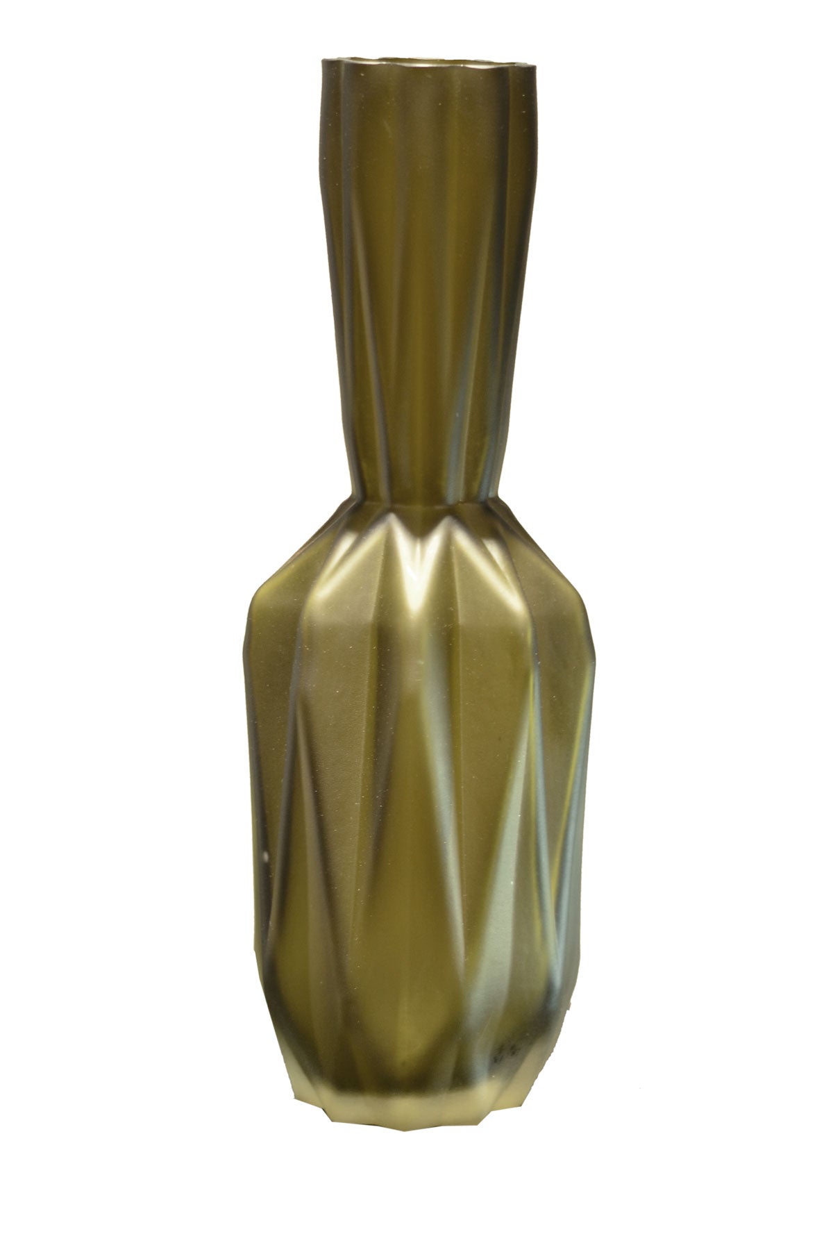 Olive Green Designer Glass Vase