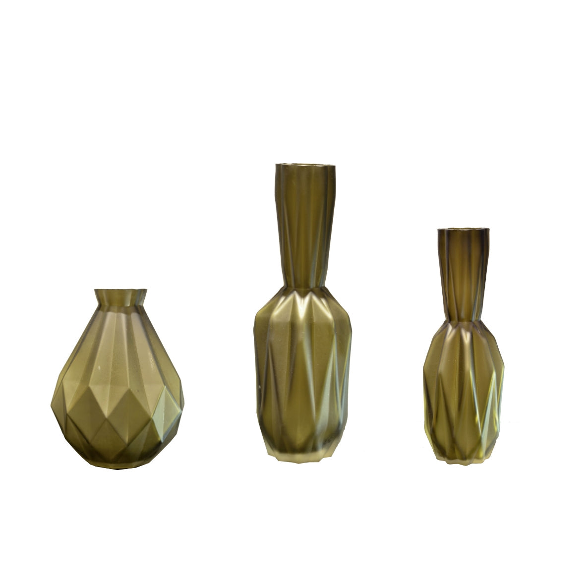 Olive Green Designer Glass Vase