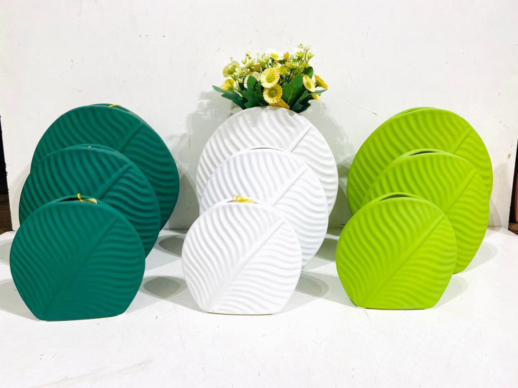 Patterned Green Vase