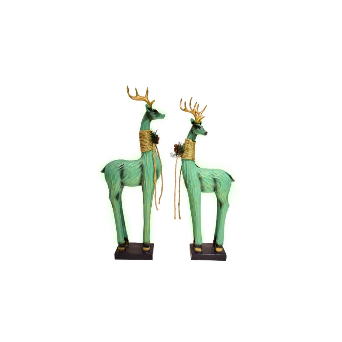 Phiroza Brown Deer Pair Showpiece - Small