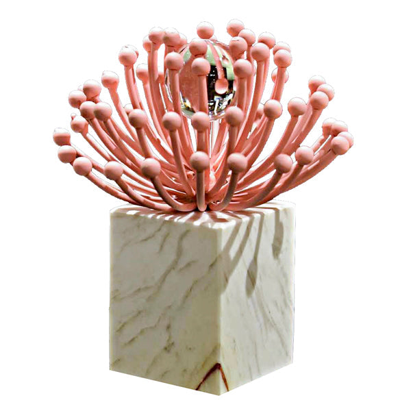 Pink Bush with Crystal Ball Showpiece